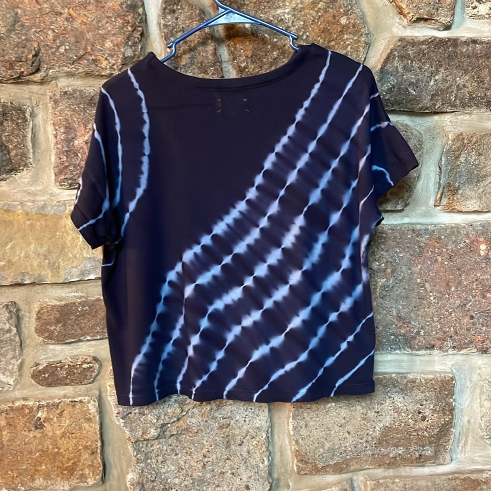 LOU & GREY. TIE DYE CROP TOP. SHORT SLEEVE - Picture 2 of 4